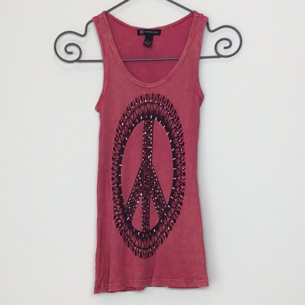 🟢 3 for $10 INC tank top size small red